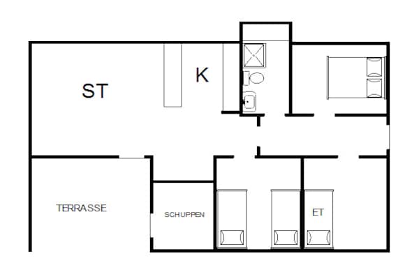 Foto van 6 persoons vakantie huis in Blåvand - Vakantiehuis in Blåvand - FloorPlan