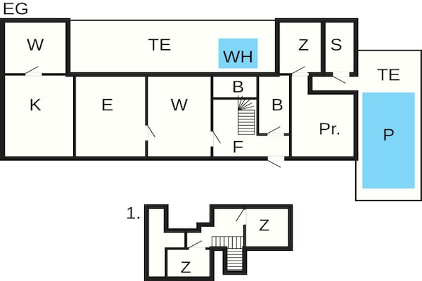 Foto van Historisch verblijf in de Hejlsminde-zee - Vakantiehuis in Hejls - FloorPlan
