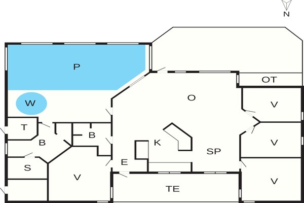 Foto van 10 persoons vakantie huis in Hjørring - Vakantiehuis in Hjørring - FloorPlan