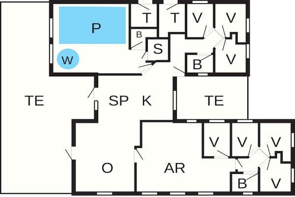 Foto van 18 persoons vakantie huis in Nørre Nebel - Vakantiehuis in Nørre Nebel - FloorPlan
