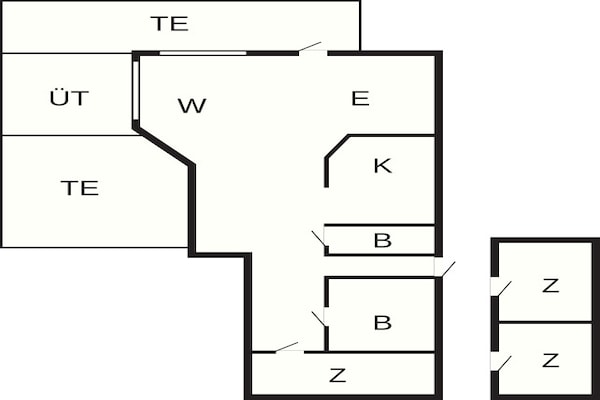 Foto van 6 persoons vakantie huis in Gørlev - Vakantiehuis in Gørlev - FloorPlan