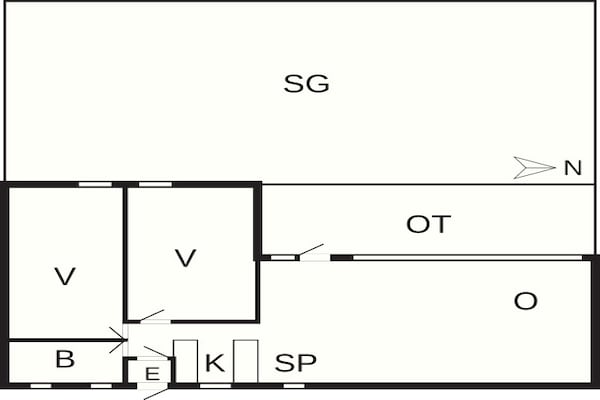 Foto van Afgelegen strandtoevlucht in Rodhus-By Traum - Vakantiehuis in Pandrup - FloorPlan