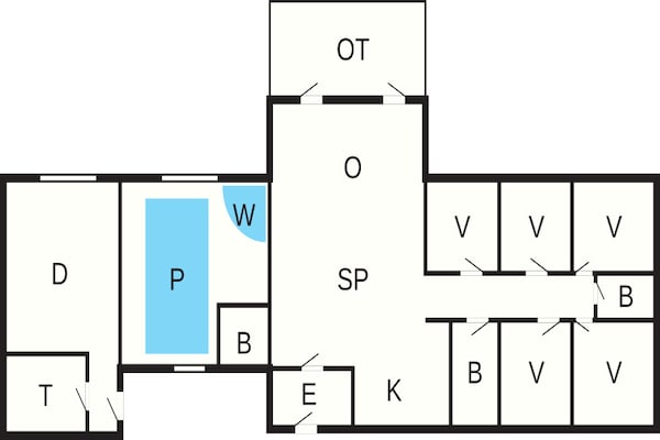 Foto van 16 persoons vakantie huis in Rømø - Vakantiehuis in Rømø - FloorPlan