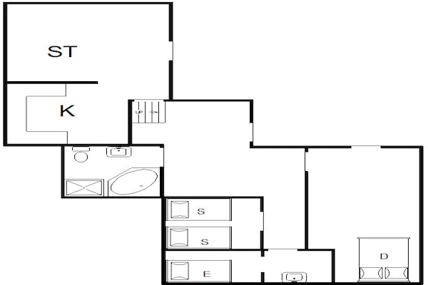 Foto van Kustcharme in Rindby - Vakantiehuis in Fanø - FloorPlan