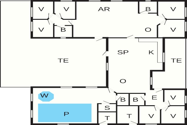 Foto van 20 persoons vakantie huis in Stege - Vakantiehuis in Stege - FloorPlan