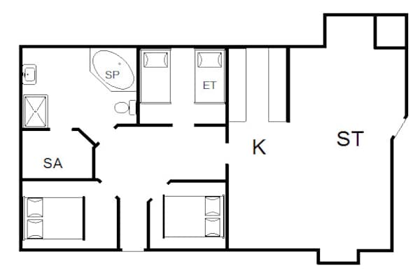 Foto van Lichte huisje met overdekt terras-By Traum - Vakantiehuis in Nørre Nebel - FloorPlan