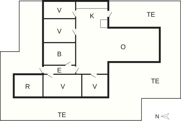 Foto van Rustig huisje voor 6 personen in Knebel - Vakantiehuis in Knebel - FloorPlan