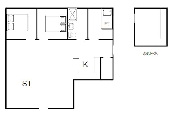 Foto van 6 persoons vakantie huis in Nørre Nebel - Vakantiehuis in Nørre Nebel - FloorPlan