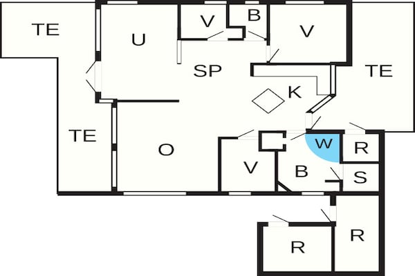 Foto van 6 persoons vakantie huis in Sjølund - Vakantiehuis in Sjølund - FloorPlan