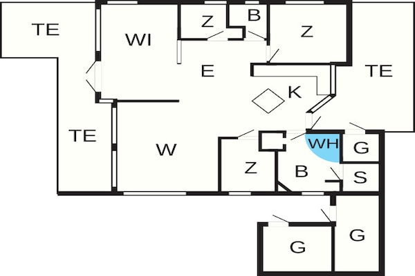 Foto van 6 persoons vakantie huis in Sjølund - Vakantiehuis in Sjølund - FloorPlan