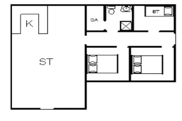 Foto van 6 persoons vakantie huis in Hvide Sande - Vakantiehuis in Hvide Sande - FloorPlan