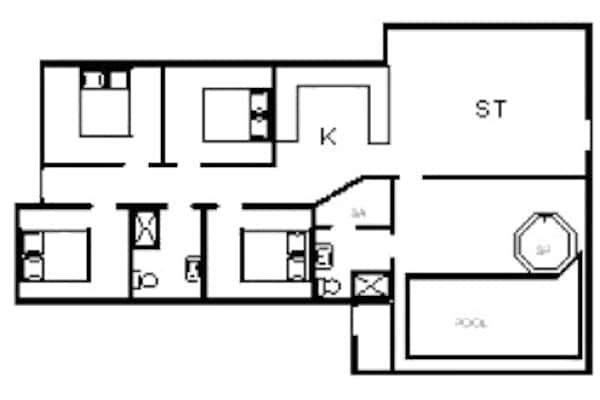 Foto van 8 persoons vakantie huis in Blåvand - Vakantiehuis in Blåvand - FloorPlan