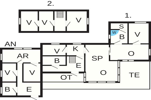 Foto van Vakantiehuis in Ulfborg met sauna - Vakantiehuis in Ulfborg - FloorPlan