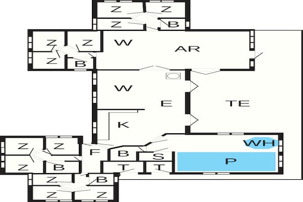 Foto van 30 persoons vakantie huis in Nørre Nebel - Vakantiehuis in Nørre Nebel - FloorPlan
