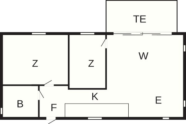 Foto van 6 persoons vakantie huis in Væggerløse - Vakantiehuis in Væggerløse - FloorPlan