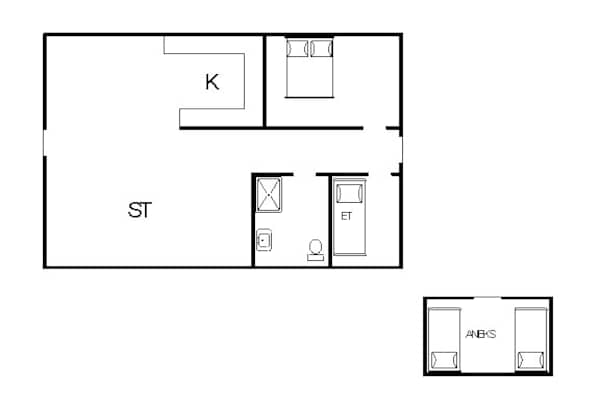 Foto van Gezellig vakantiehuis in Blavand-By Traum - Vakantiehuis in Blåvand - FloorPlan