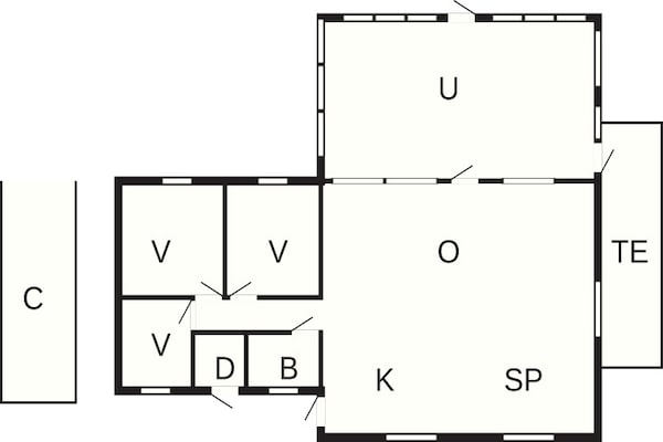Foto van 6 persoons vakantie huis in Væggerløse - Vakantiehuis in Væggerløse - FloorPlan