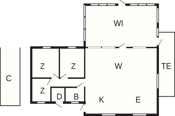 Foto van 6 persoons vakantie huis in Væggerløse - Vakantiehuis in Væggerløse - FloorPlan