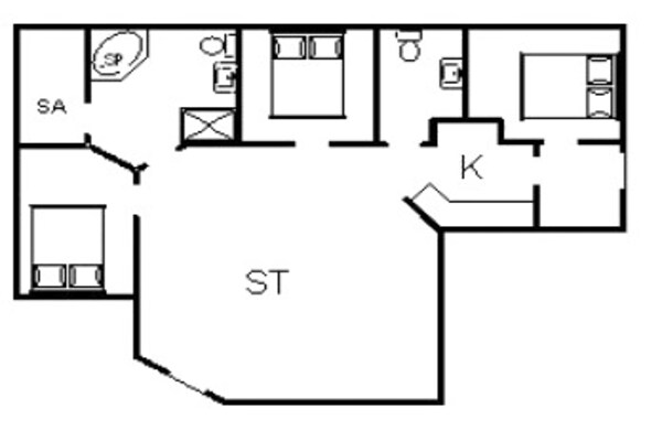 Foto van Afgelegen Knusse Huisje-By Traum - Vakantiehuis in Hemmet - FloorPlan