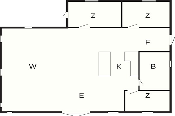 Foto van Sfeervol Havenhuisje-By Traum - Vakantiehuis in Jægerspris - FloorPlan