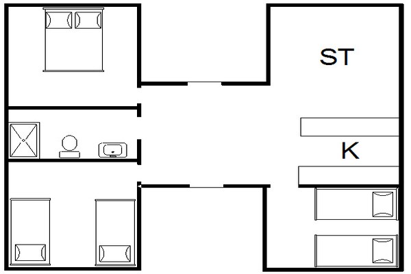 Foto van 5 persoons vakantie huis in Hemmet - Vakantiehuis in Hemmet - FloorPlan