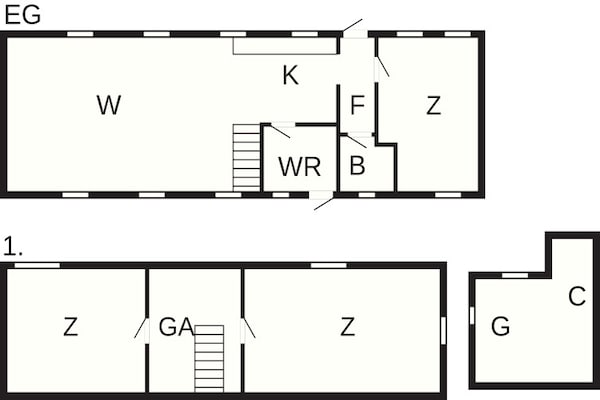 Foto van 6 persoons vakantie huis in Rudkøbing - Vakantiehuis in Rudkøbing - FloorPlan