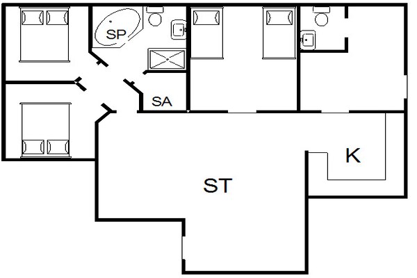 Foto van 6 persoons vakantie huis in Tarm - Vakantiehuis in Tarm - FloorPlan