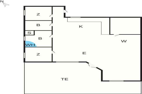Foto van Villa met 2 slaapkamers en privésauna - Vakantiehuis in Væggerløse - FloorPlan