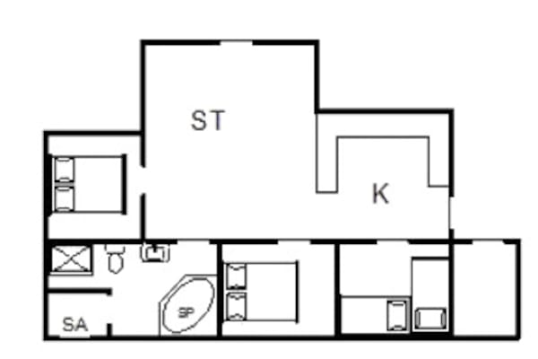 Foto van 6 persoons vakantie huis in Tarm - Vakantiehuis in Tarm - FloorPlan