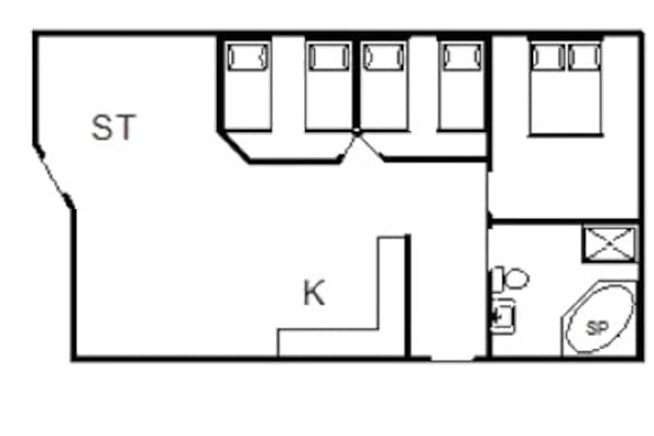 Foto van Afgelegen Gezellige Huisje in Skaven-By Traum - Vakantiehuis in Tarm - FloorPlan