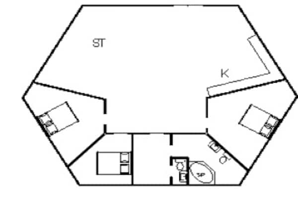 Foto van 6 persoons vakantie huis in Tarm - Vakantiehuis in Tarm - FloorPlan
