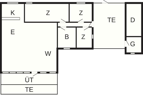 Foto van Rustig huisje toevluchtsoord in Lokken-By Traum - Vakantiehuis in Løkken - FloorPlan