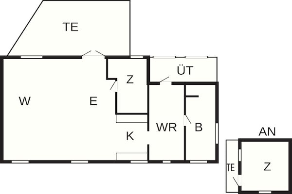 Foto van 6 persoons vakantie huis in Jægerspris - Vakantiehuis in Jægerspris - FloorPlan