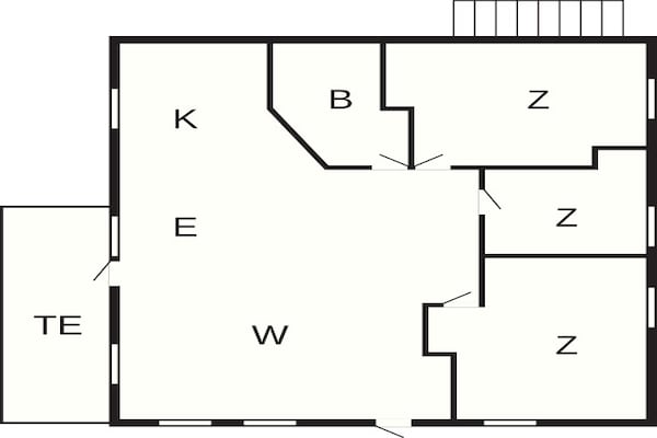 Foto van 6 persoons vakantie huis in HOSTELAND - Vakantiehuis in Hosteland - FloorPlan
