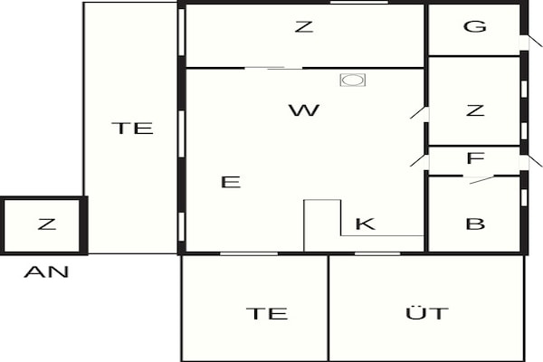 Foto van 6 persoons vakantie huis in Rude - Vakantiehuis in Rude - FloorPlan