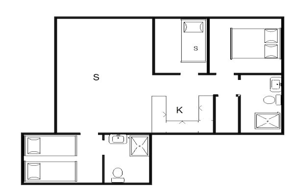 Foto van 6 persoons vakantie huis in Løkken - Vakantiehuis in Løkken - FloorPlan