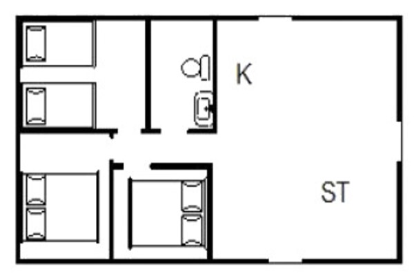 Foto van 6 persoons vakantiehuis - Vakantiehuis in Blokhus - FloorPlan