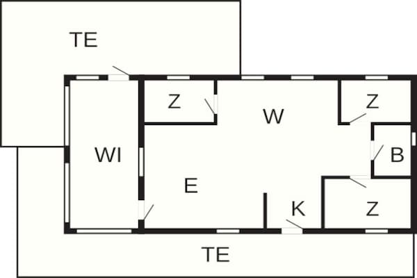 Foto van Zeezijde oase met tuin-By Traum - Vakantiehuis in Hadsund - FloorPlan