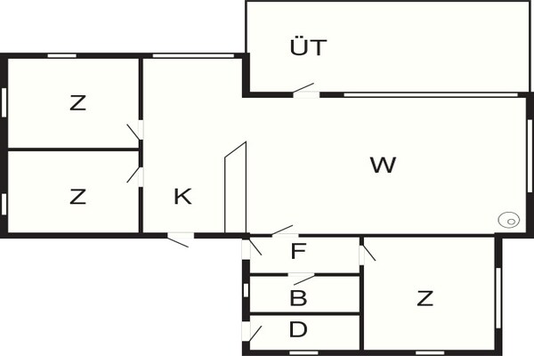 Foto van 6 persoons vakantie huis in Knebel - Vakantiehuis in Knebel - FloorPlan