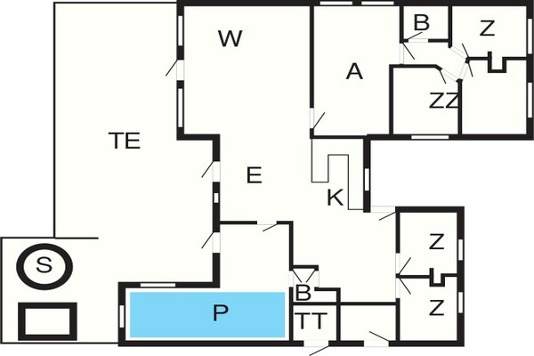 Foto van 14 persoons vakantie huis in Idestrup - Vakantiehuis in Idestrup - FloorPlan