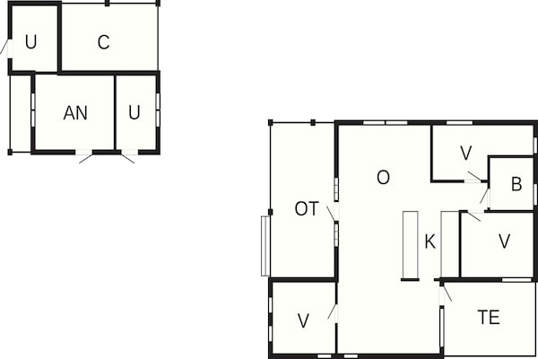 Foto van 6 persoons vakantie huis in Glesborg - Vakantiehuis in Glesborg - FloorPlan