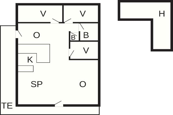 Foto van 8 persoons vakantie huis in Ebeltoft - Vakantiehuis in Ebeltoft - FloorPlan