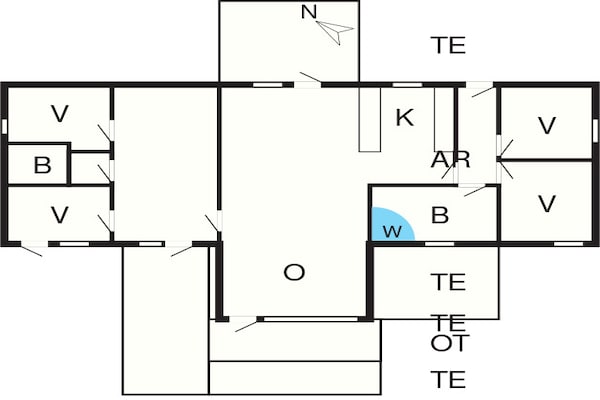 Foto van 12 persoons vakantie huis in Rømø - Vakantiehuis in Rømø - FloorPlan