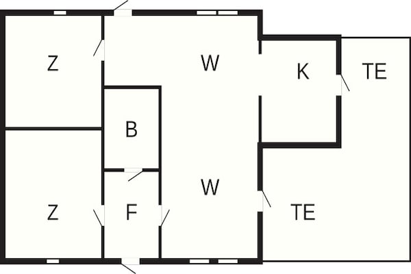 Foto van 6 persoons vakantie huis in Væggerløse - Vakantiehuis in Væggerløse - FloorPlan