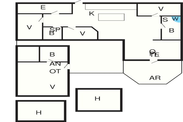 Foto van 14 persoons vakantie huis in Løkken - Vakantiehuis in Løkken - FloorPlan