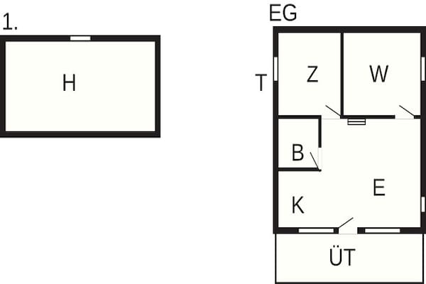 Foto van 6 persoons vakantie huis in Hovborg - Vakantiehuis in Hovborg - FloorPlan