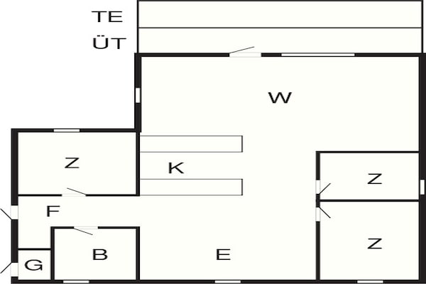 Foto van 6 persoons vakantie huis in Nørre Nebel - Vakantiehuis in Nørre Nebel - FloorPlan