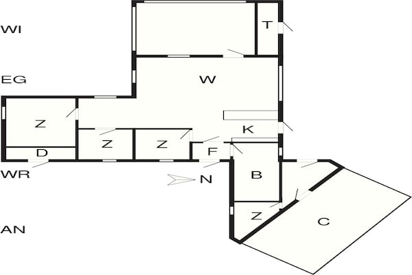 Foto van Kustcharme in albaek -- By Traum Ferienwohnungen - Vakantiehuis in Spøttrup - FloorPlan