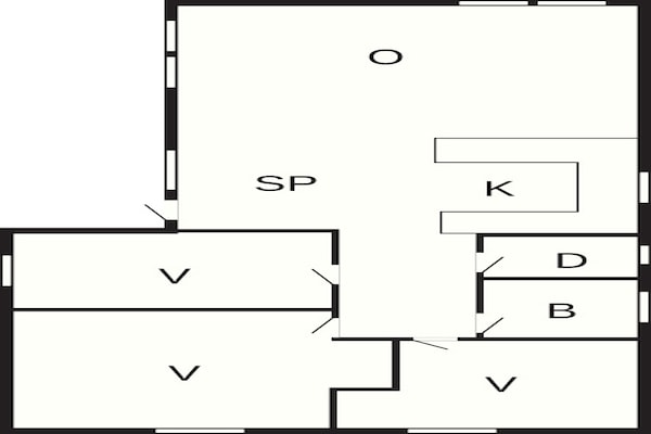 Foto van Toevluchtsoord aan het strand met dennenbomen - Vakantiehuis in Nexø - FloorPlan