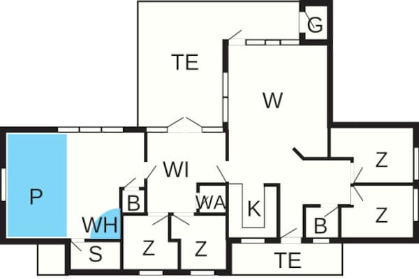 Foto van Vakantiehuis met sauna aan het strand - Vakantiehuis in Aakirkeby - FloorPlan